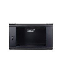 DIGITUS DN-WU19 04U/450/B DIGITUS Wall Mount Cabinet 19 4U 279/600/450mm, glass door, black, unmounted