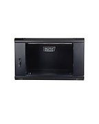 DIGITUS DN-WU19 04U/450/B DIGITUS Wall Mount Cabinet 19 4U 279/600/450mm, glass door, black, unmounted