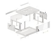 LANBERG WF01-6404-10S Lanberg wall-mounted rack 19 demounted flat pack 4U/600x450mm gray