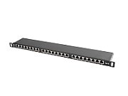LANBERG PPS6-0024-B Lanberg Patch Panel 24 port 0.5U, cat. 6, shielded, black