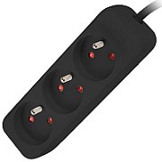 LANBERG PS0-03E-0150-BK Lanberg 1.5M Black 3X 230V Lanter EXTENSION PL. CABLE FROM FULL COPPER