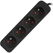 LANBERG PS0-04E-0150-BK Lanberg 1.5M Black 4X 230V Lanter EXTENSION PL. CABLE FROM FULL COPPER