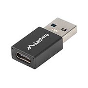LANBERG AD-UC-UA-01 Lanberg Adapter USB TYPE-C(F)-AM 3.1 Black