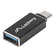 LANBERG AD-UC-UA-02 Lanberg Adapter USB TYPE-C(M)-AF 3.1 Black