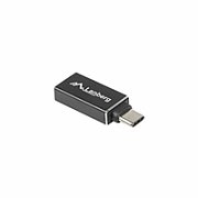 LANBERG AD-UC-UA-02 Lanberg Adapter USB TYPE-C(M)-AF 3.1 Black