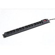 ARMAC M12/16/25/CZ Armac Surge Protection MULTI 12M/16A RACK 19 (12 outlets) 2.5m black