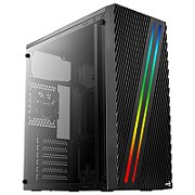 AEROCOOL AEROPGSSTREAK-A-BKRG Carcasa ATX Aerocool STREAK RGB USB 3.0 - DOUBLE RGB STRIP 1x80mm FAN