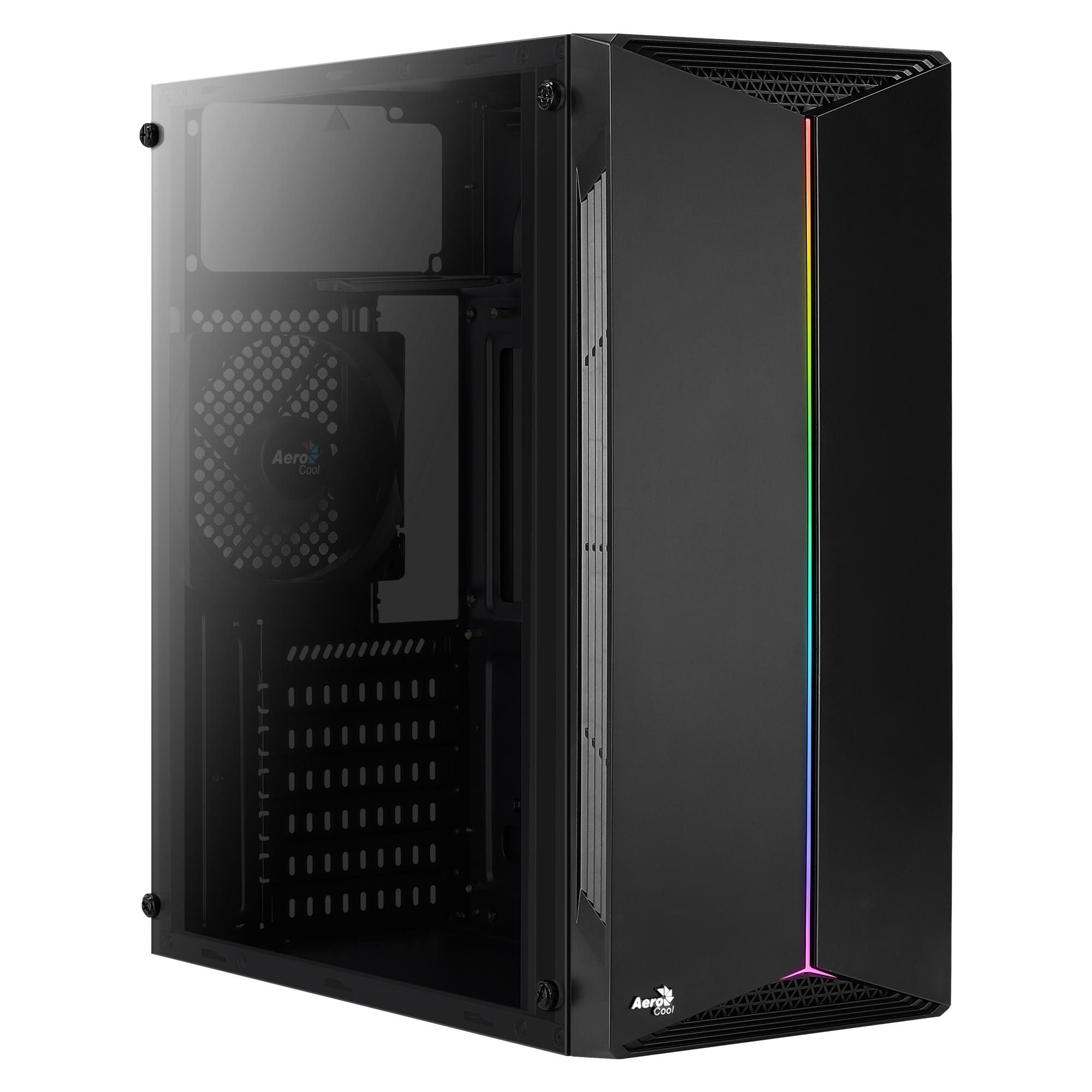 AEROCOOL AEROPGSSPLIT-A-BKRGB Carcasa ATX Aerocool SPLIT RGB USB 3.0 - RGB STRIP 1x120mm FAN