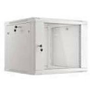 LANBERG Wall mount cabinet 19inch 6U 600x450 steel doors grey flat pack