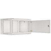 LANBERG Wall mount cabinet 19inch 6U 600x450 steel doors grey flat pack