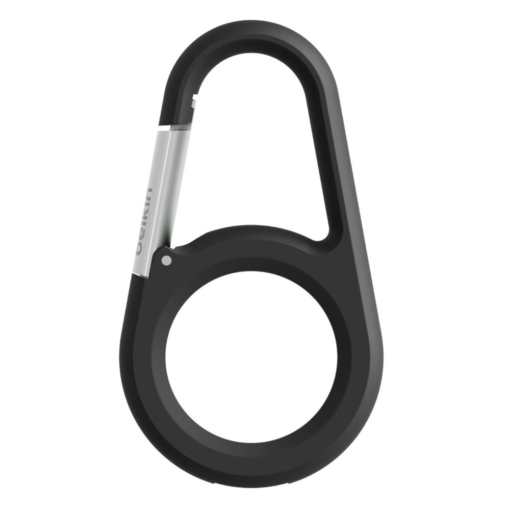 SECURE HOLDER W/ CARABINER/F/ APPLE AIRTAG BLACK