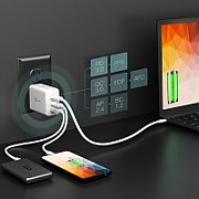 65W GAN USB-C 3-PORT CHARGER/UK WHITE