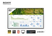 Display profesional 85  Sony Bravia, FW-85BZ30L, 440cd, 24/7, Landscape/Portrait, Apple AirPlay/Chromecast încorporat