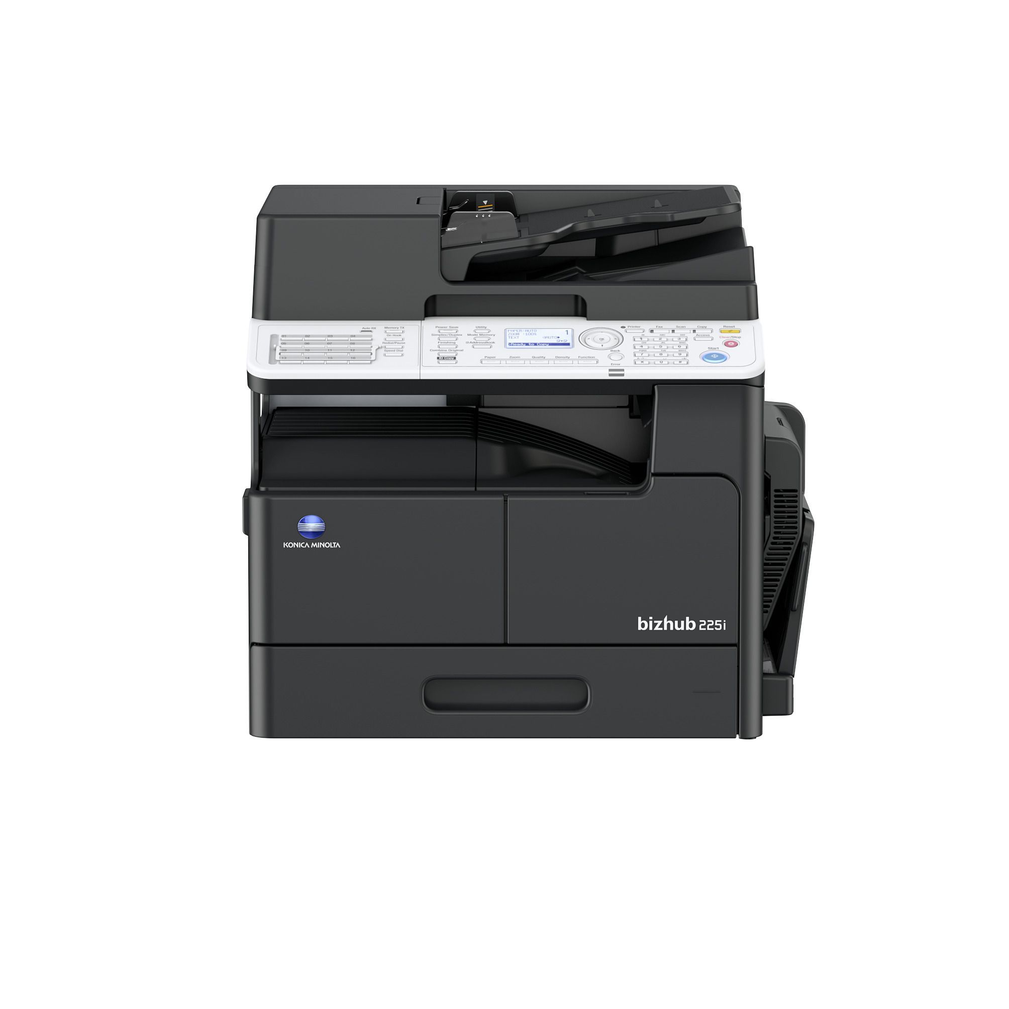 Imprimanta multifunctionala laser monocrom Konica Minolta bizhub 225i, A3, ADF, USB 2.0, Wi-Fi, 22 ppm