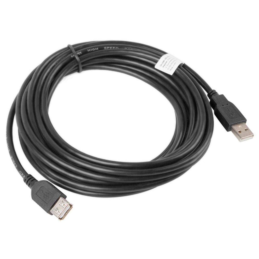 LANBERG CA-USBE-10CC-0050-BK Lanberg extension cable USB 2.0 AM-AF 5m black