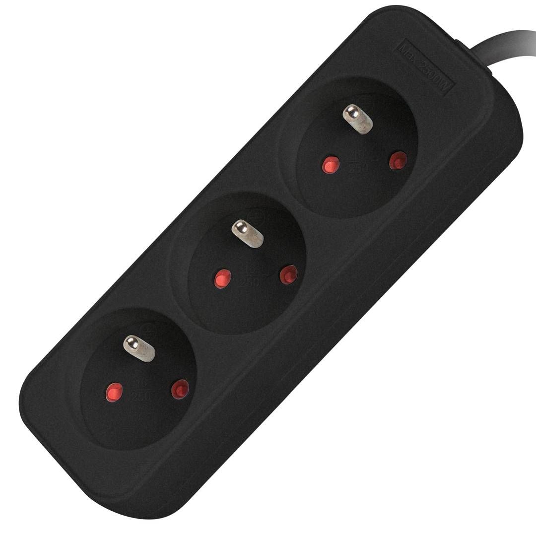 LANBERG PS0-03E-0300-BK Lanberg 3M Black 3X 230V Lanter EXTENSION PL. CABLE FROM FULL COPPER