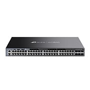 TP-LINK TP-Link Omada switch 48 porturi L3 Managed 6 porturi 10G SG6654X, Interfata: 48× 10/100/1000 Mbps RJ45 Ports, 6× 10G SFP+ Slots, 2× USB 2.0 , 1× RJ45 Console Port, 1× USB Type-C Console Port, 1× RJ45 Management Port, 4 x ventilatoare, Dimensiuni:440 × 380 × 44 mm, Montare in rack, Consum maxim