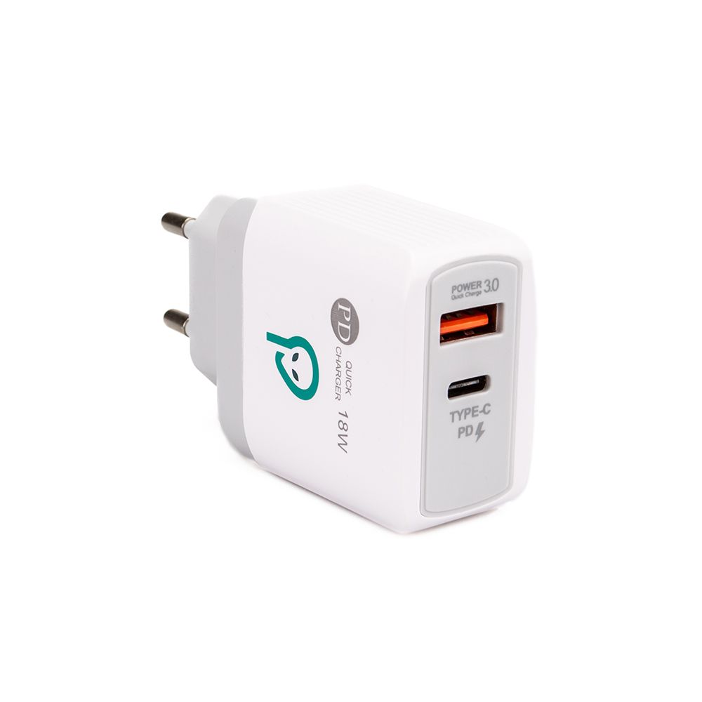 ALIMENTATOR retea SPACER Quick Charge 35W, USB Type-C PD (max 35W) + USB Quick Charge,  SPAR-DUOQ-02  (timbru verde 0.18 lei)