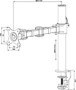 SINGLE ARM CLAMP/10-30IN 100X100 HAS 10KG