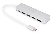 DIGITUS DA-70242-1 DIGITUS HUB 4-port USB 3.0 SuperSpeed with Type C Power Delivery aluminium