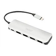 DIGITUS DA-70242-1 DIGITUS HUB 4-port USB 3.0 SuperSpeed with Type C Power Delivery aluminium