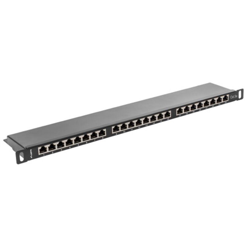 LANBERG PPS5-0024-B Lanberg Patch Panel 24 port 0.5U, cat. 5e, shielded, black
