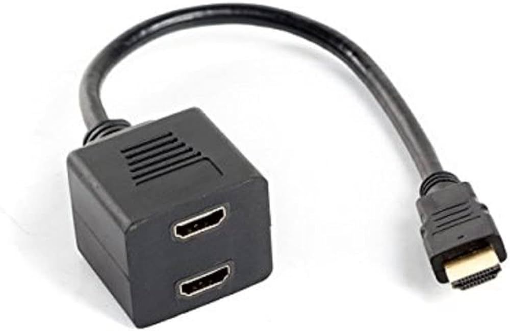 LANBERG AD-0019-BK Lanberg adapter HDMI-AM->HDMI-AF x2 splitter 20cm