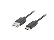 LANBERG CA-USBO-20CU-0010-BK Lanberg cable USB-C(M)->A(M) 2.0 QC 3.0 1m Black