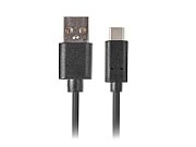 LANBERG CA-USBO-20CU-0010-BK Lanberg cable USB-C(M)->A(M) 2.0 QC 3.0 1m Black