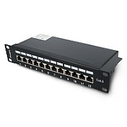 LANBERG PPF6-9012-B Lanberg Patch Panel 10, 12 port 1U, cat.6, black