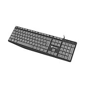 NATEC NKL-1507 Natec Keyboard NAUTILUS SLIM Black/Grey, USB, US Layout