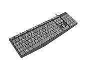 NATEC NKL-1507 Natec Keyboard NAUTILUS SLIM Black/Grey, USB, US Layout