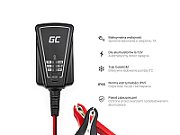 GREENCELL ACAGM06 Automatyczna Ladowarka, Prostownik Green Cell do akumulatorow 6V / 12V (1A)