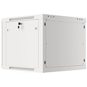 LANBERG Wall mount cabinet 19inch 9U 600x600 steel doors grey flat pack