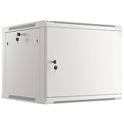 LANBERG Wall mount cabinet 19inch 9U 600x600 steel doors grey flat pack