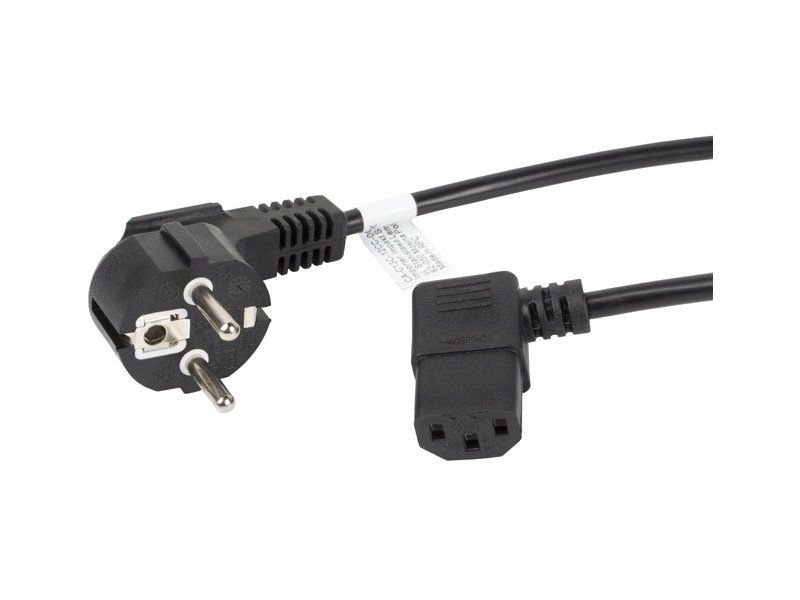 LANBERG CA-C13C-12CC-0018-BK Lanberg power computer cable VDE 90 angled CEE 7/7-> C13 1.8m
