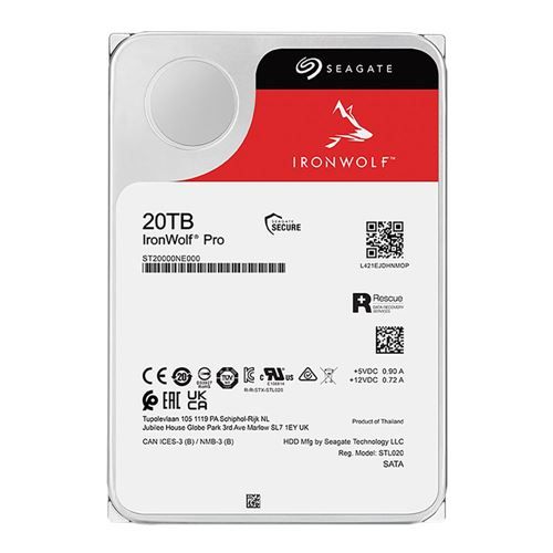 Seagate HD3.5  SATA3 20TB ST20000NE000 (Rec.) Recertified 12Month Warranty