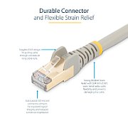 10M CAT6A ETHERNET CABLE GREY/GREY - SHIELDED COPPER WIRE