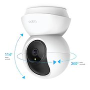 TP-Link Camera Supraveghere Wireless Pan/Tilt TC71, Senzor:1/2.9“, F2.4, 4mm, PAN  340° , Tilt: 70°, IR pana la 9m, Rezolutie: 2K 3MP 2304 x 1296, 15FPS, Compresie video: H.264, Microfon si difuzor incorporate, Port microSD(512gb max), Motion Detection, Person Detection, BabyCry Detection, Rata