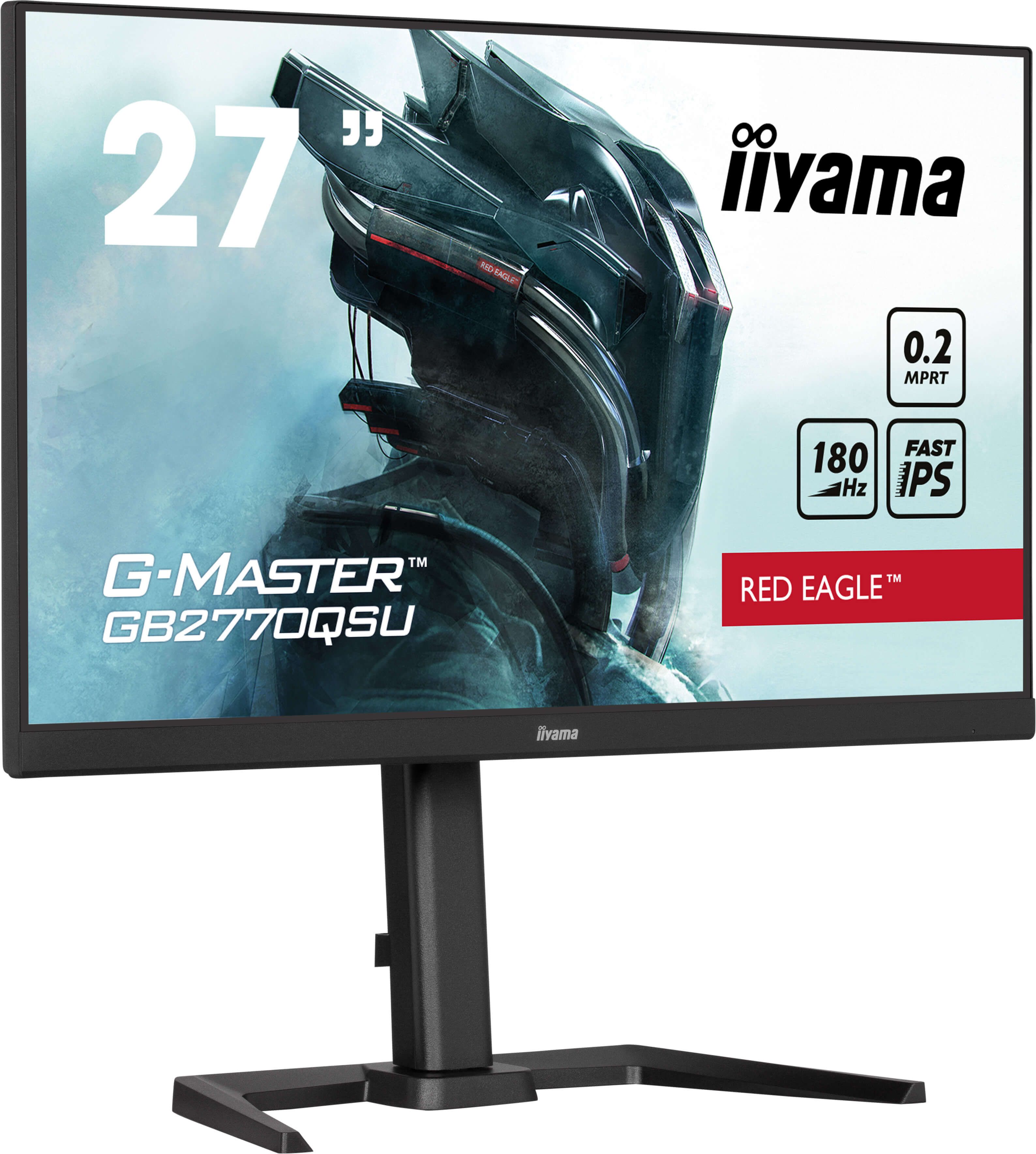 Monitor 27 inch LED IIyama G-MASTER Red Eagle GB2770QSU-B6 2560 x 1440 pixeli, 180 Hz, 0.2 ms, Negru