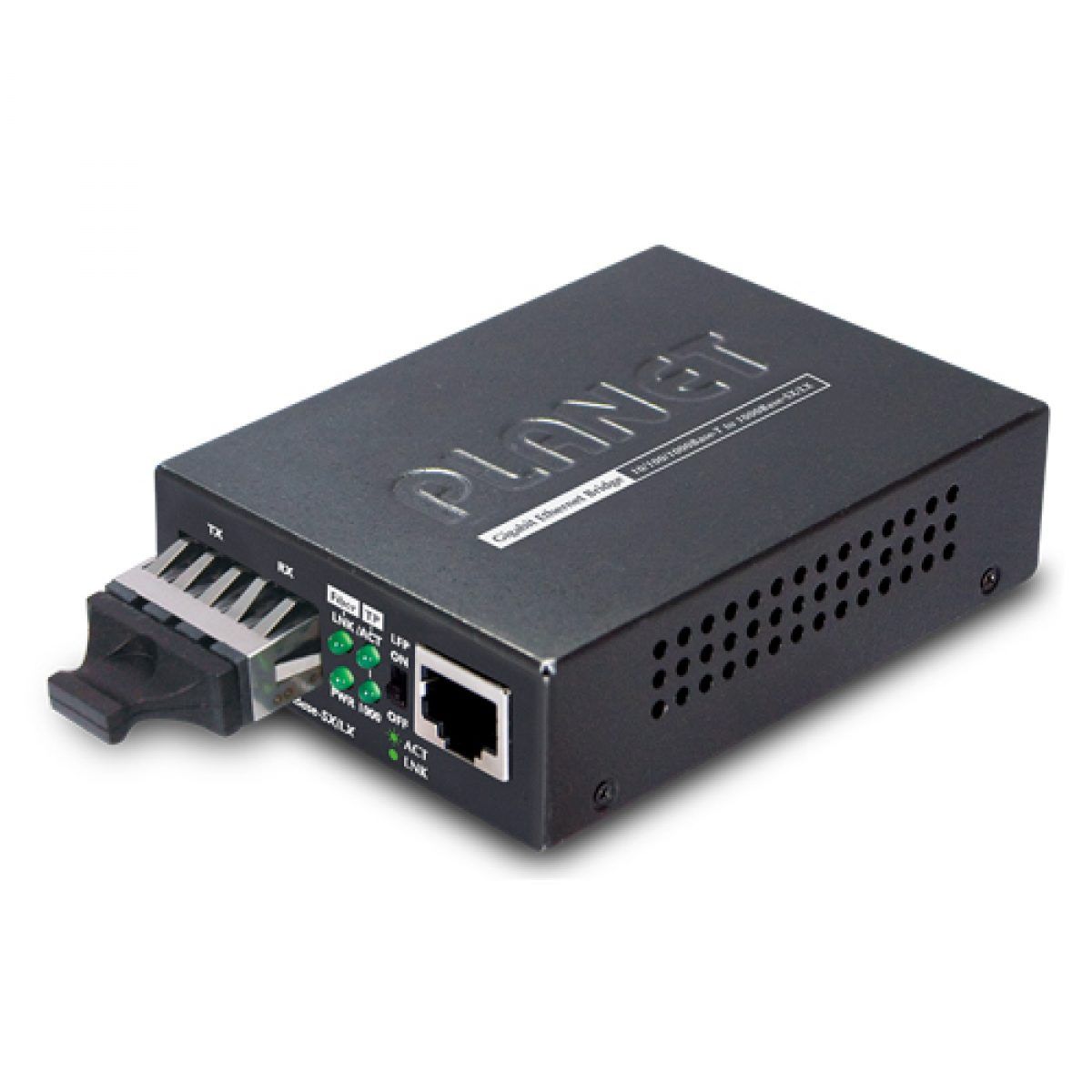 PLANET GT-802 convertoare media pentru rețea 1000 Mbit/s 850 nm Negru