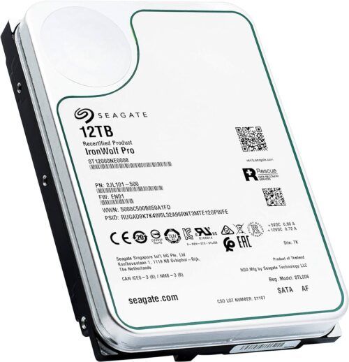 Seagate HD3.5  SATA3 12TB ST12000NE0008 (Rec.) Recertified 12Month Warranty