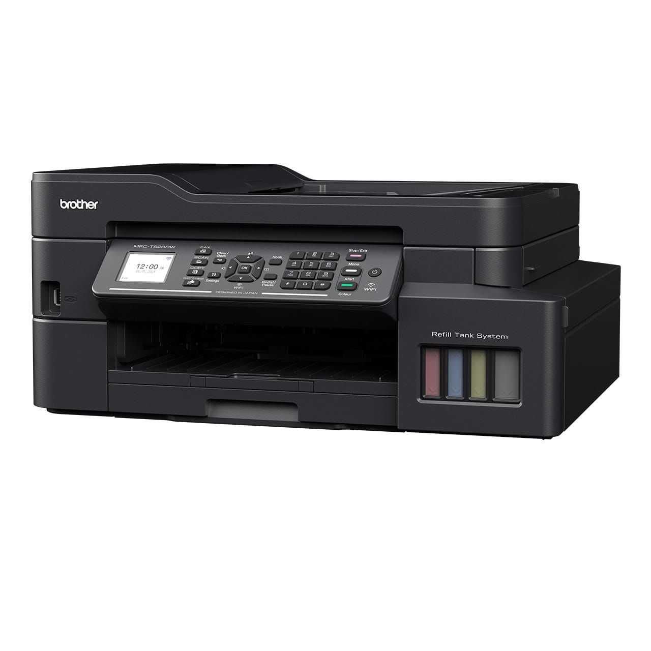 Imprimanta multifunctionala inkjet color Brother MFC-T920DW, A4, duplex, ADF, USB 2.0, Wi-Fi, 17 ppm negru, 17 ppm color