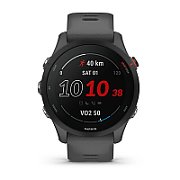 Ceas Garmin Forerunner 255, display 33mm, rezolutie displat 260x260 conectivitate Bluetooth™, ANT+, NFC, USB, functii accelerometru, giroscop, barometru, busola, termometru pentru temperatura exterioară, durata de viata baterie mod ceas inteligent: până la 14 zile, modul GNSS numai cu GPS: până la