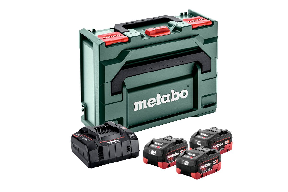METABO BATTERY PACK 3 x 5.5Ah LIHD + ASC CHARGER 30-36 V + METALOC CASE