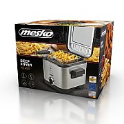 Mesko Home MS 4910 fryer Single 1.5 L Stand-alone 900 W Deep fryer Black  Satin steel