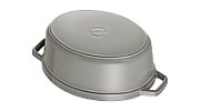 STAUB Oval cast iron pot 3.2l graphite