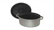 STAUB Oval cast iron pot 3.2l graphite