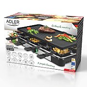 Adler | AD 6616 | Raclette - electric grill | Table | 1400 W | Black/Stainless steel