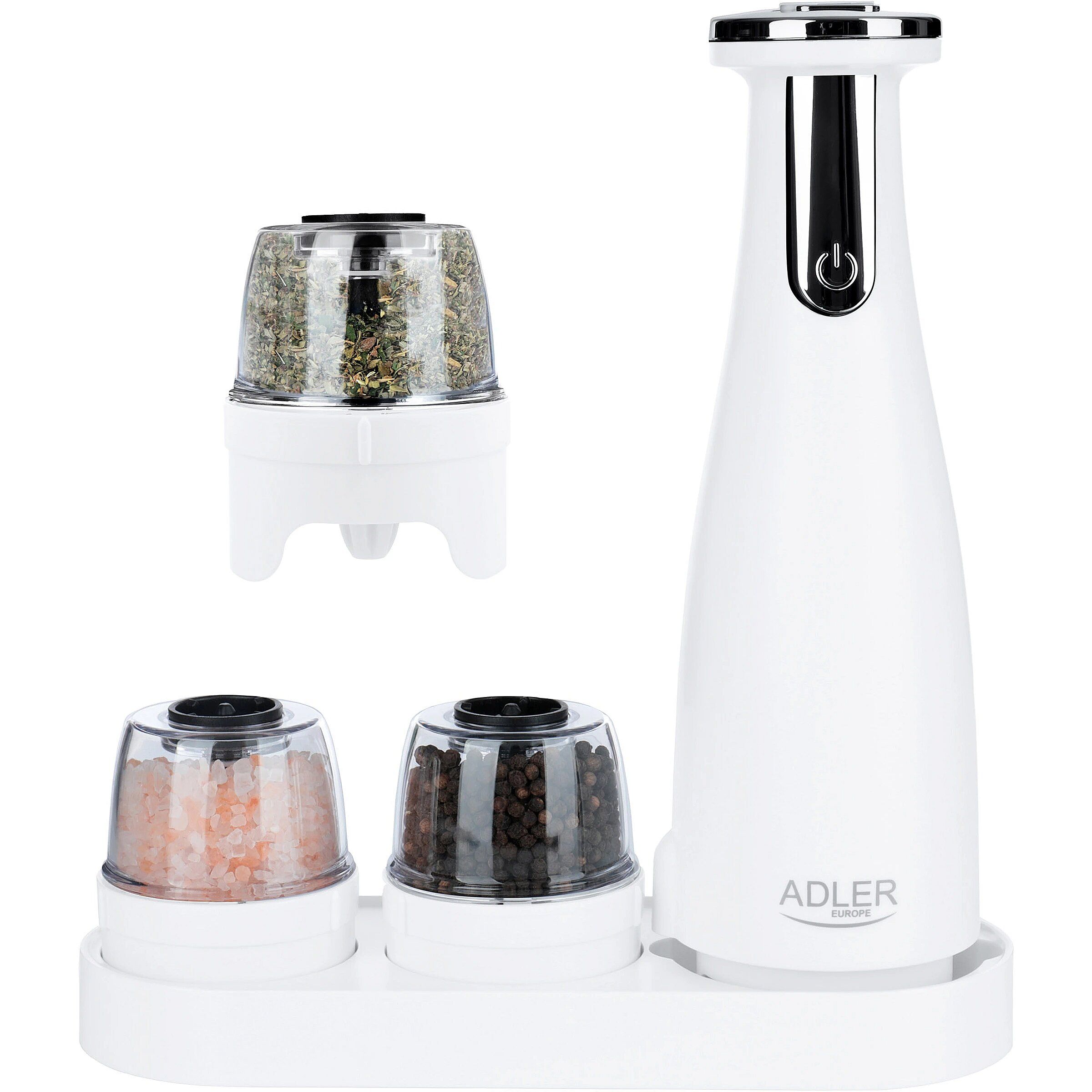 Spice mill set Adler AD 4449W white